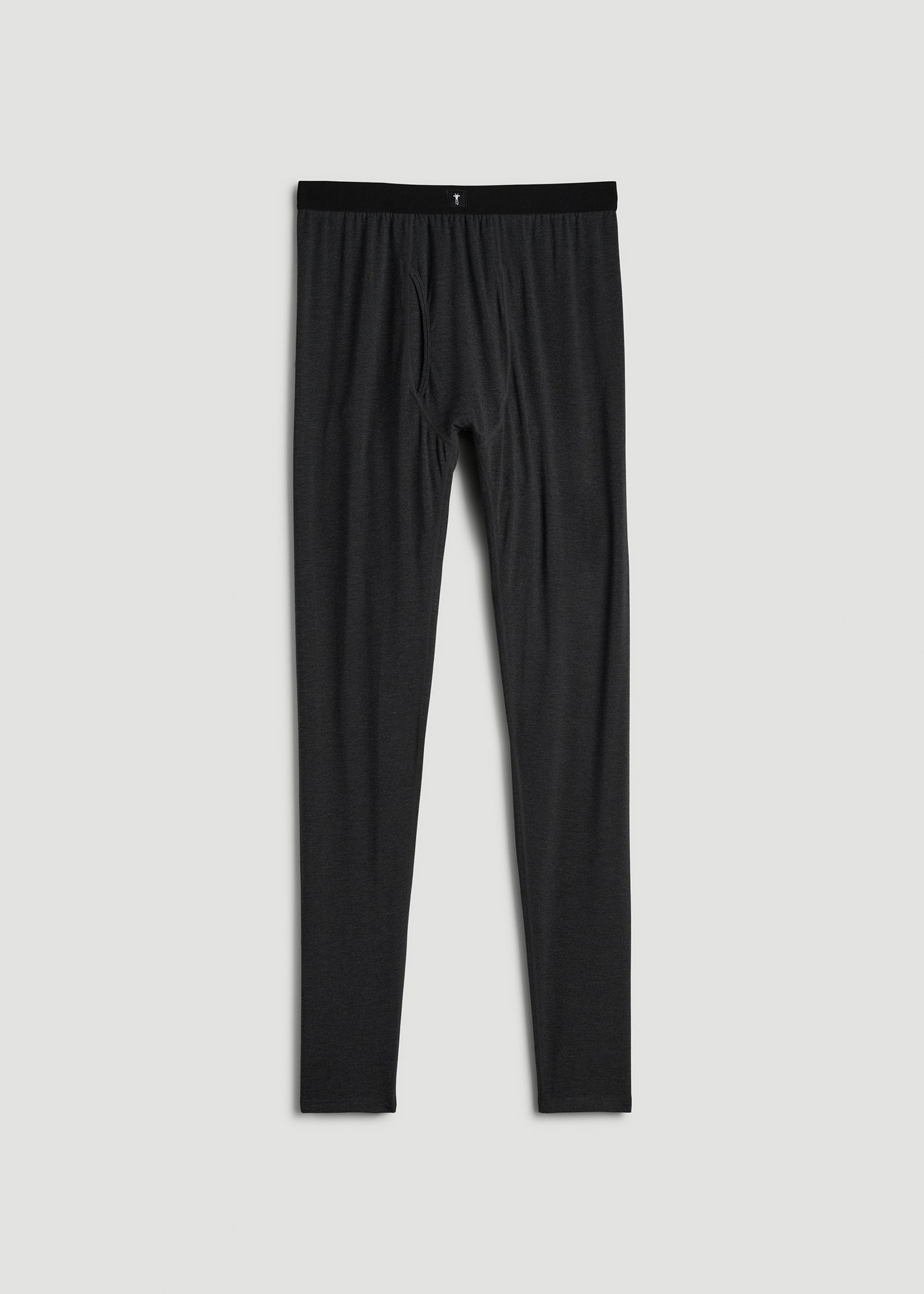 Merino Wool Blend Base Layer Tights for Tall Men in Charcoal Mix