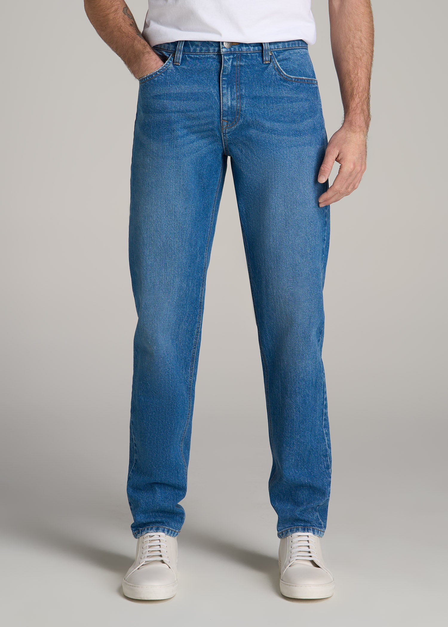Milo Relaxed Tapered Fit Jeans for Tall Men American Tall
