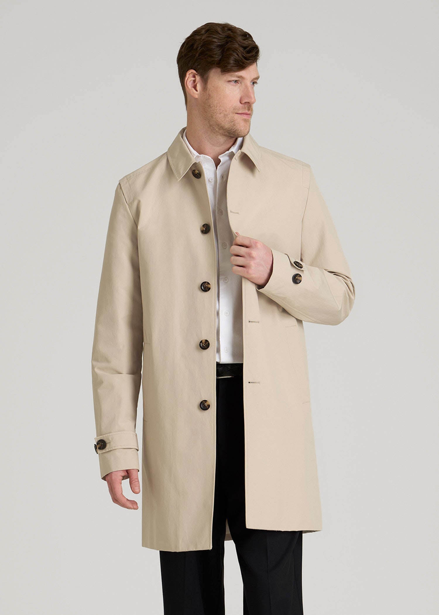 Minimalist Trench Coat for Tall Men | American Tall