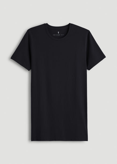 The Essential MODERN-FIT Crewneck Tee for Tall Men in Black