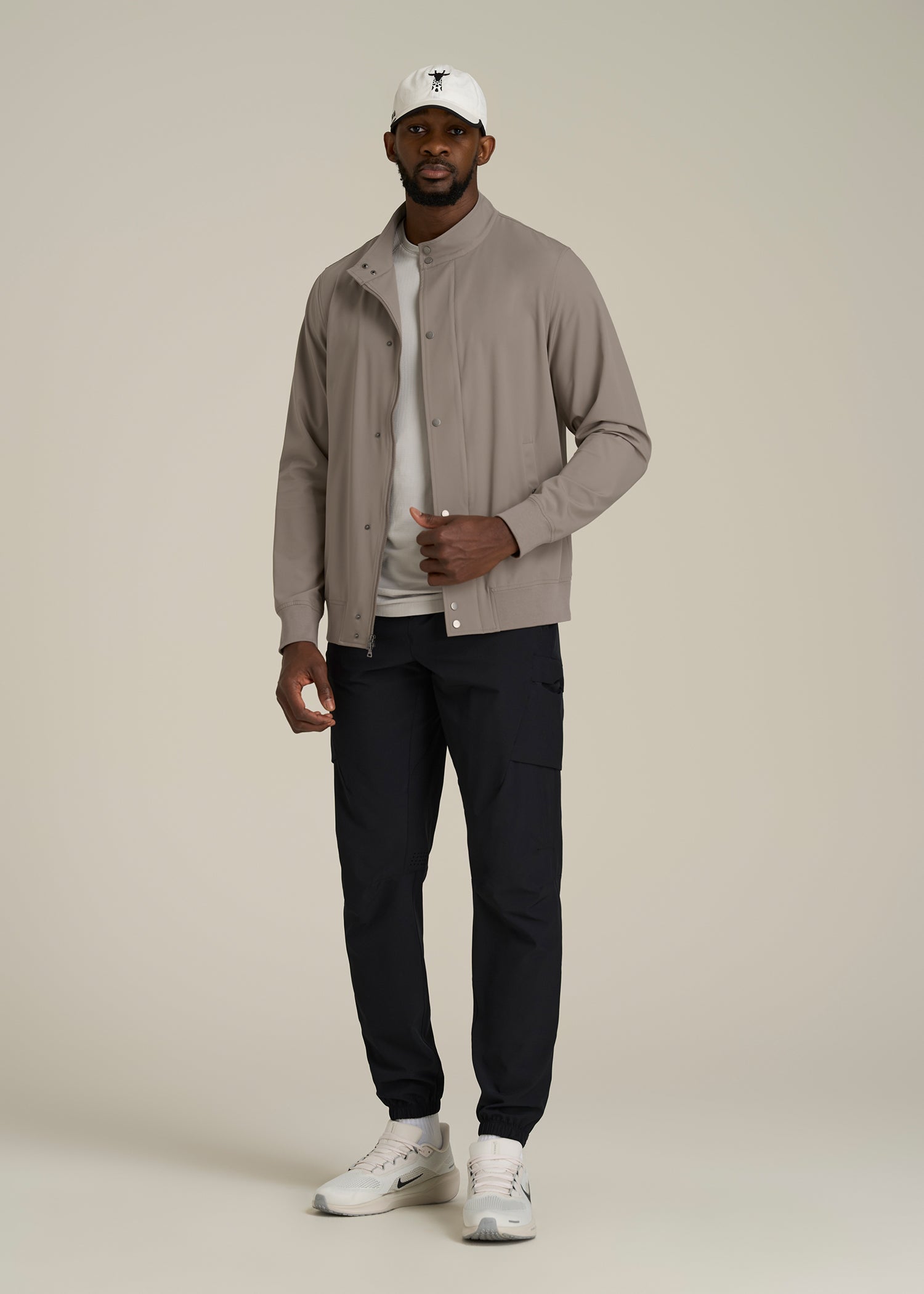 Motion Bomber Jacket for Tall Men in Portobello