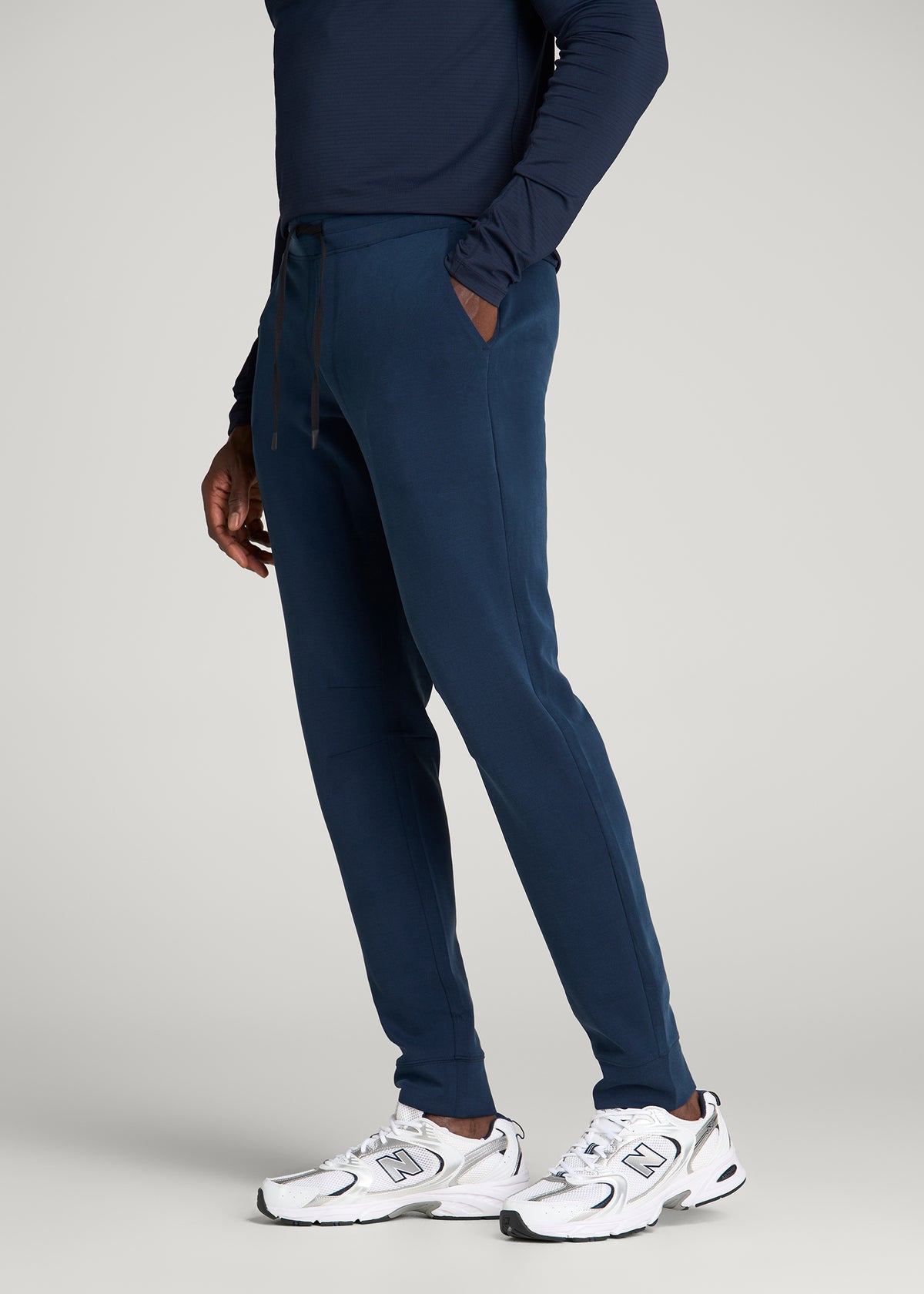 Neo Stretch Performance Joggers for Tall Men in Navy Blue