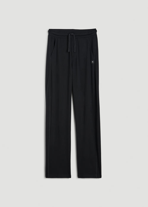 Open-Bottom Pajama Pants for Tall Men in Black