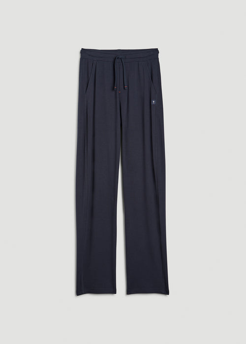 Open-Bottom Pajama Pants for Tall Men in Evening Blue