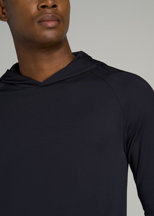 A.T. Performance Training Hoodie for Tall Men in Black