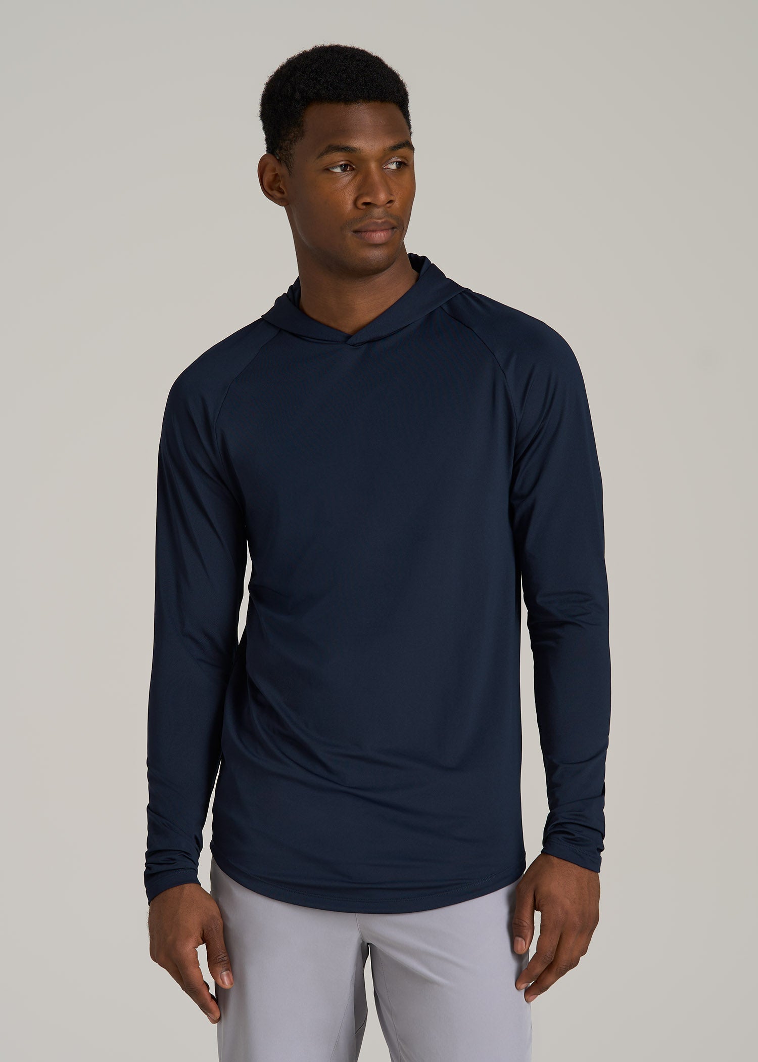 A.T. Performance Training Hoodie for Tall Men in Evening Blue