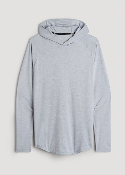 A.T. Performance Training Hoodie for Tall Men in Light Silver
