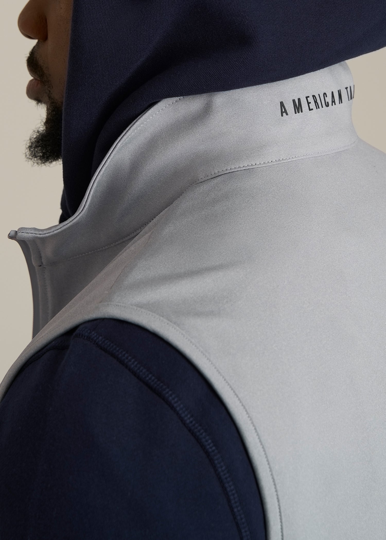 Performance Vest for Tall Men in Light Grey Mix