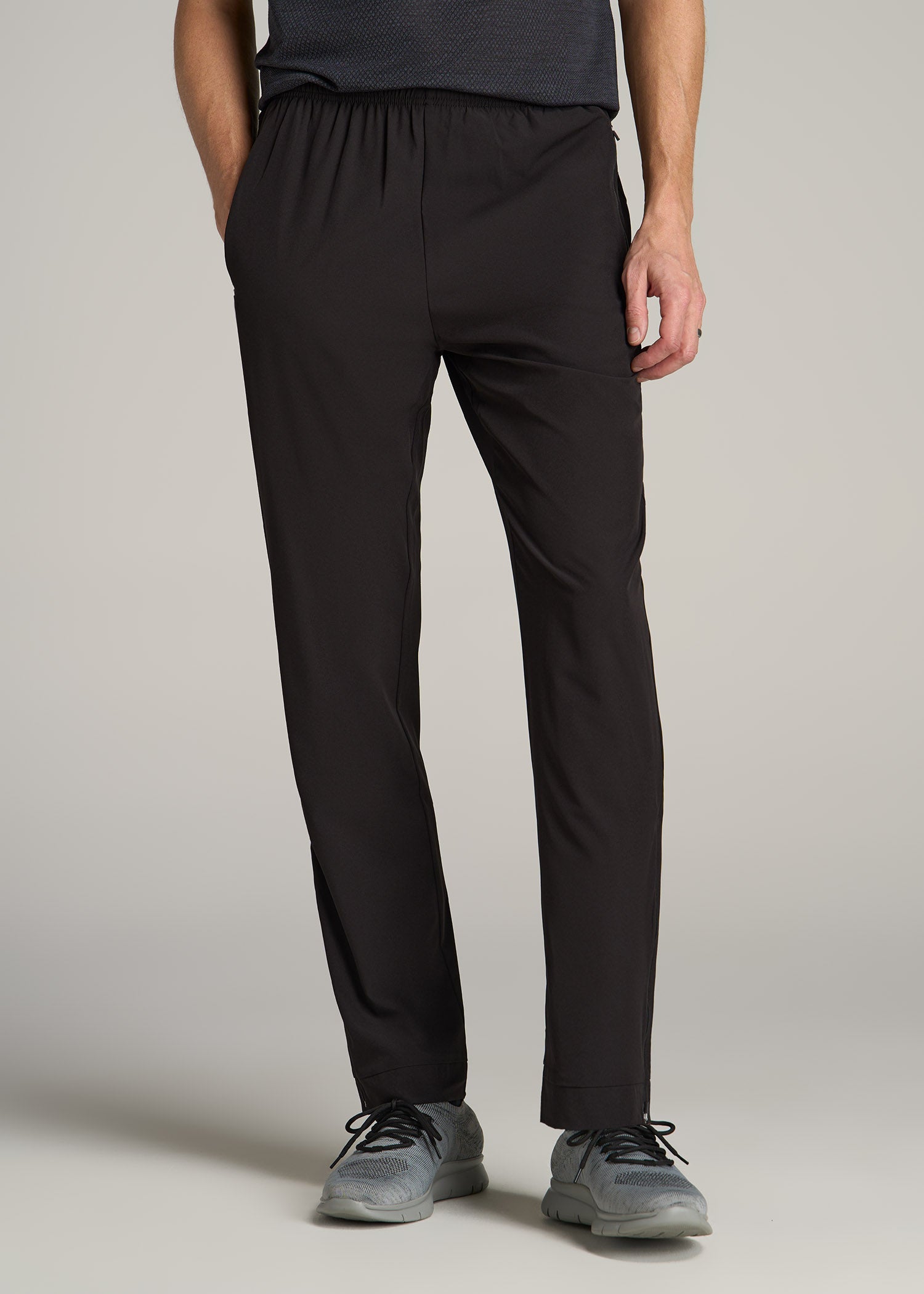 Relaxed Fit Tall Training Pant Black For Men | American Tall