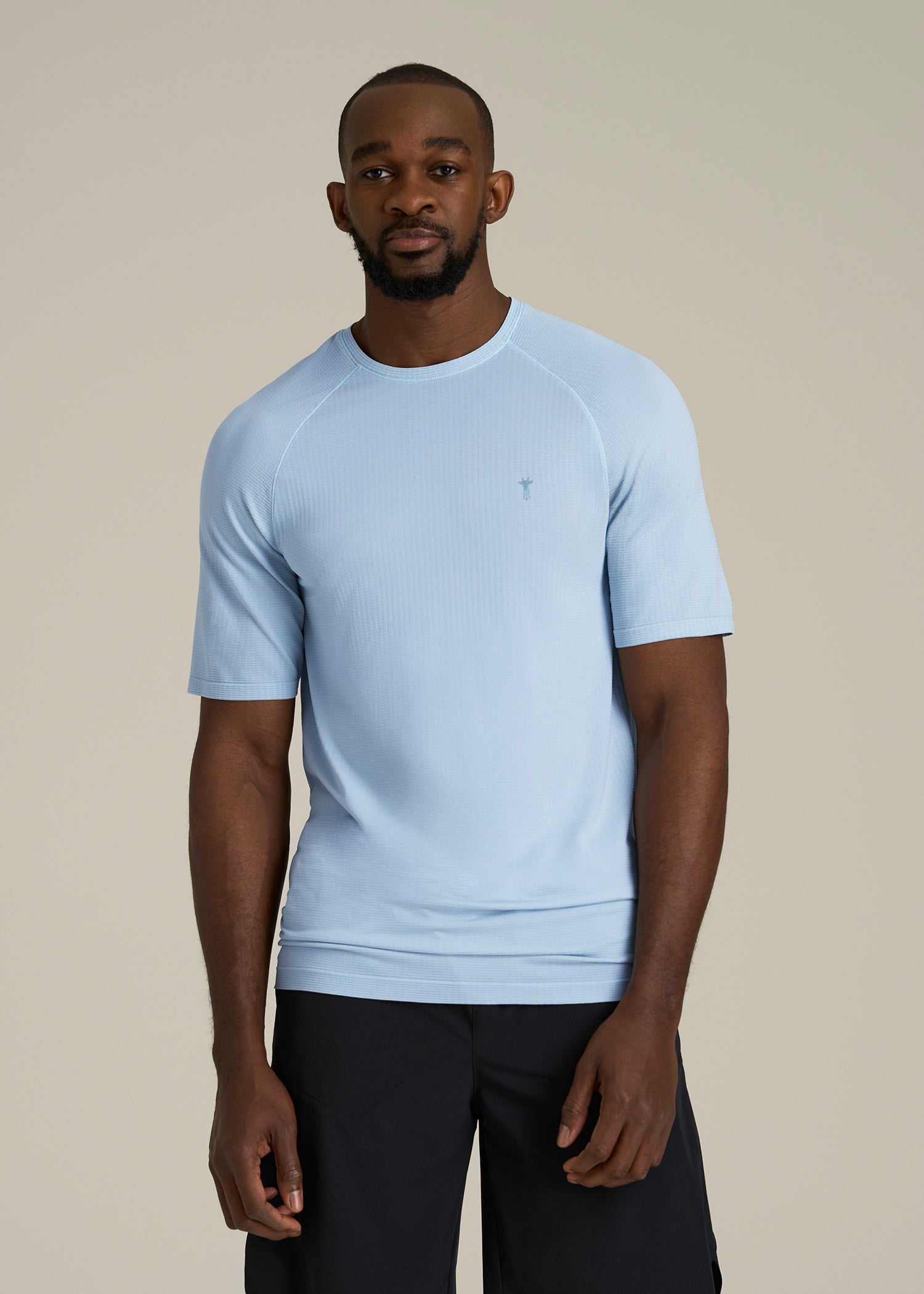 Vented Training Top for Tall Men in Ice Blue