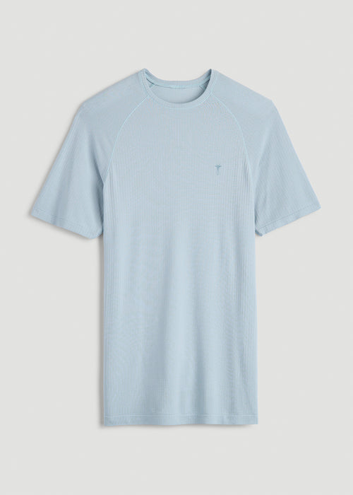 Vented Training Top for Tall Men in Ice Blue