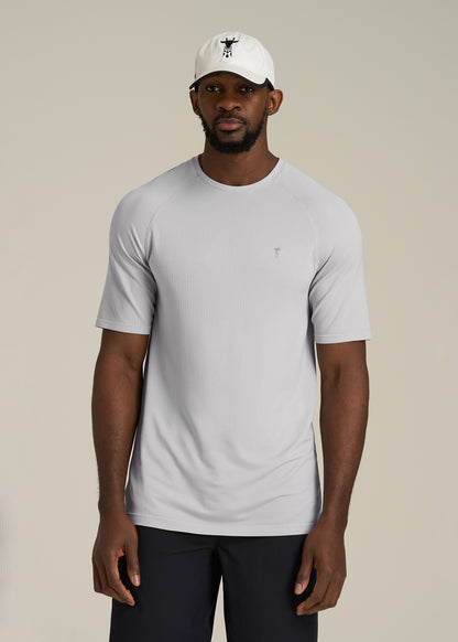 Vented Training Top for Tall Men in Silver Drop