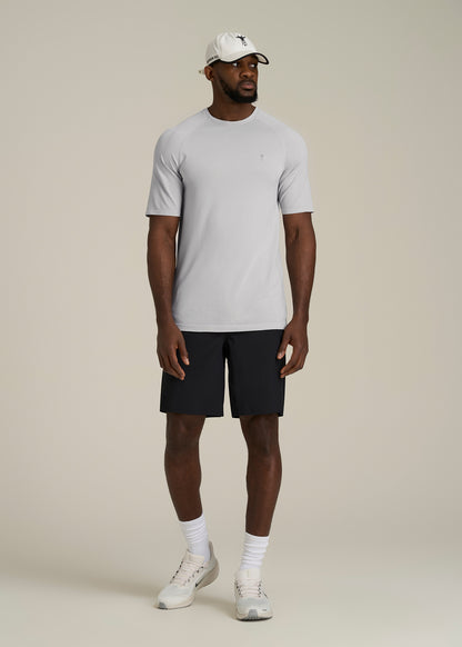 Vented Training Top for Tall Men in Silver Drop