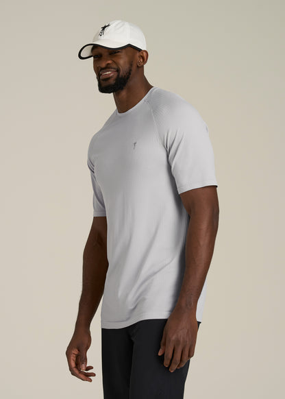 Vented Training Top for Tall Men in Silver Drop