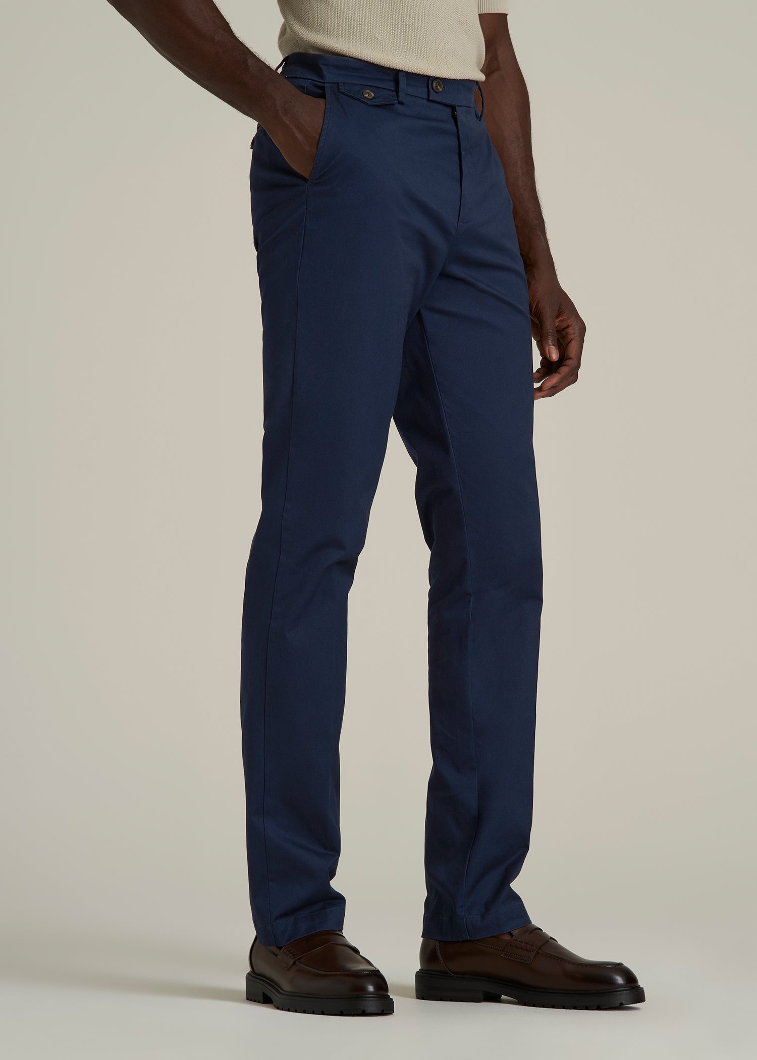 Refined Chinos for Tall Men in Navy