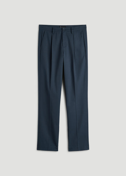 Tall Men's Relaxed Pleated Trouser in Deep Cove