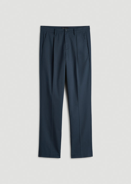 Tall Men's Relaxed Pleated Trouser in Deep Cove