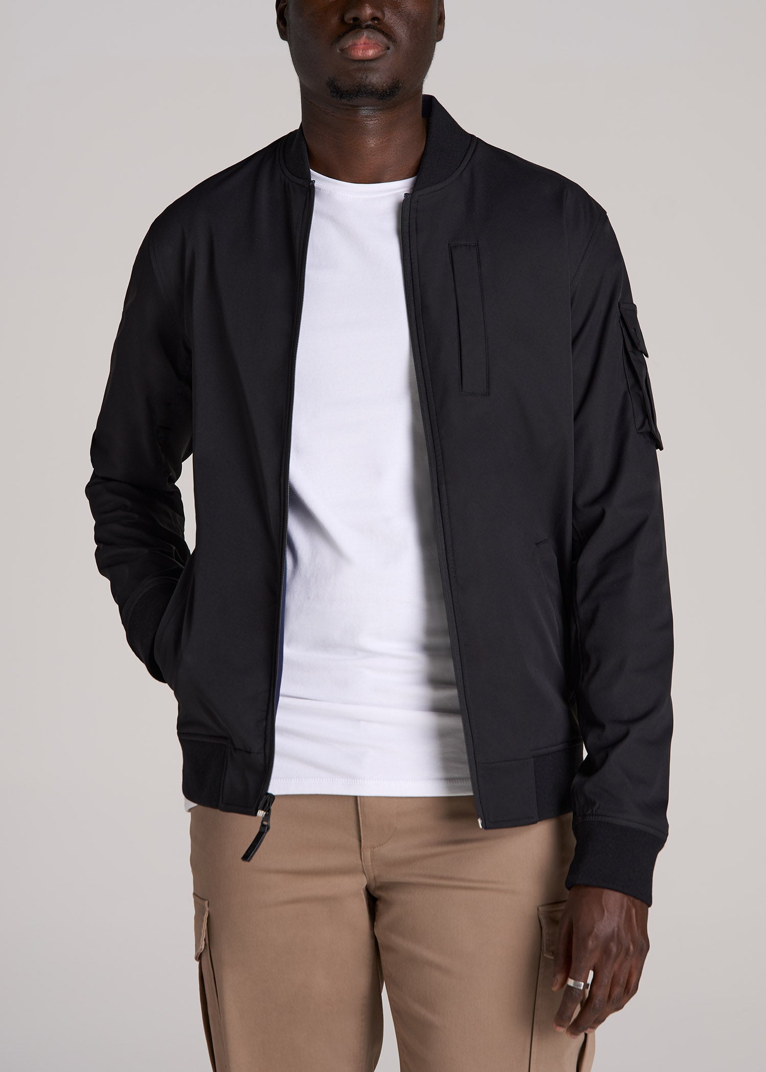 Care+Wear Mens Reversible Fleece Jacket, Black/Gray / S / No