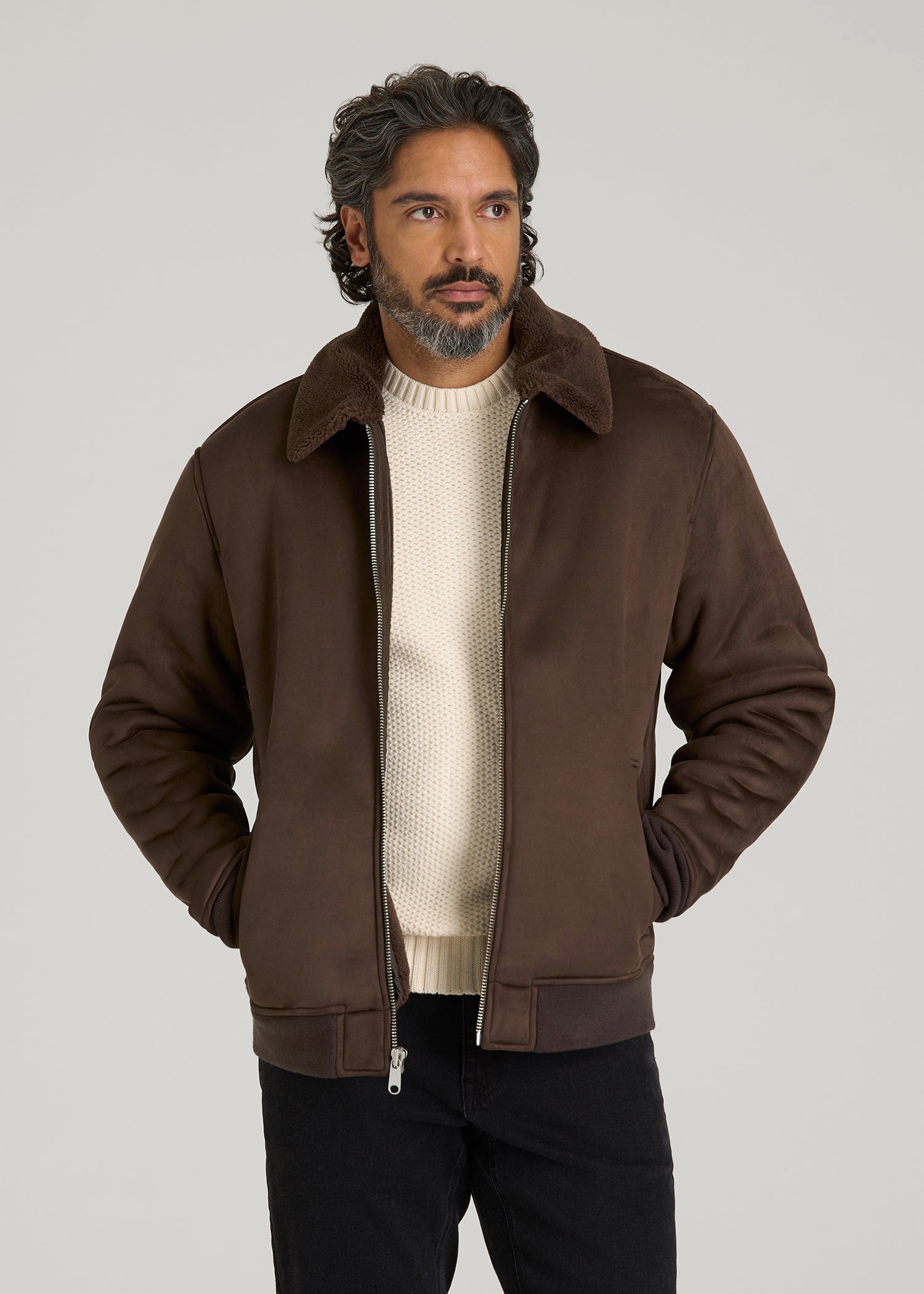 Sherpa Bomber Jacket for Tall Men | American Tall