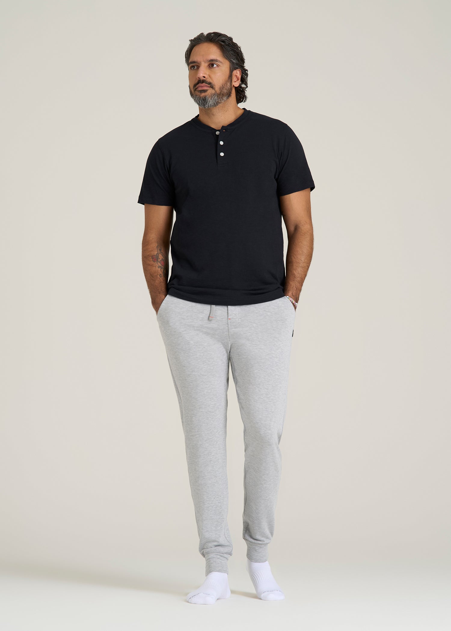 Sleep Joggers for Tall Men in Grey Mix