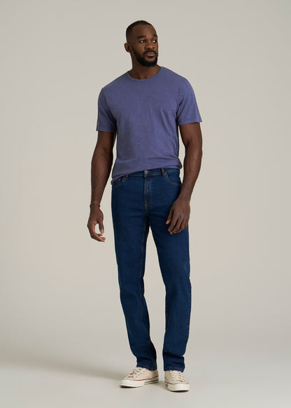 REGULAR-FIT Slub Tee for Tall Men in Future Dusk