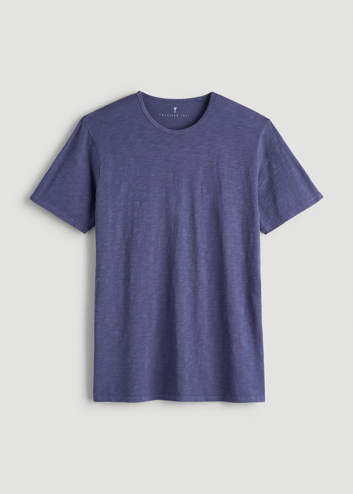 REGULAR-FIT Slub Tee for Tall Men in Future Dusk