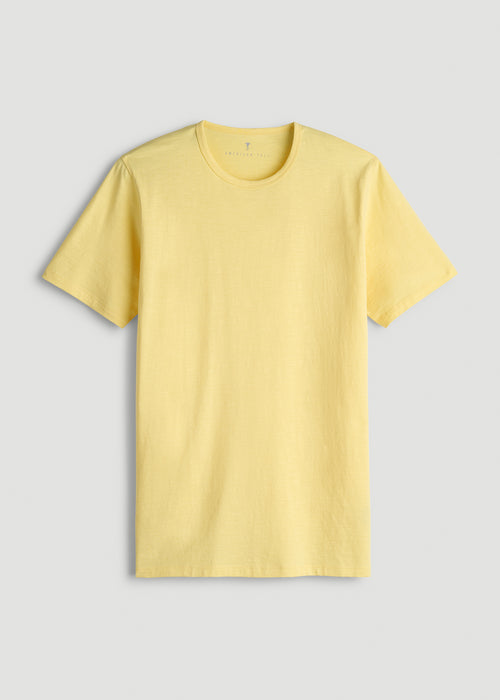 REGULAR-FIT Slub Tee for Tall Men in Lemon Drop