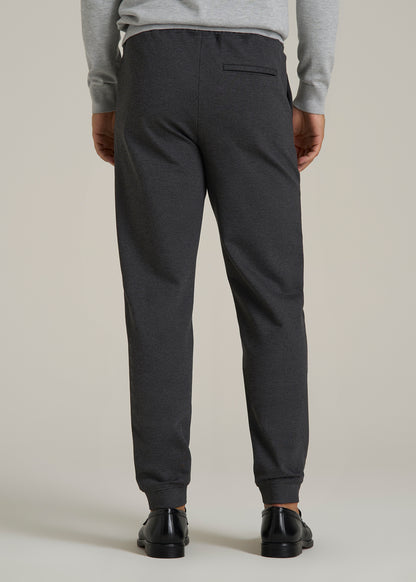 Soft Flex Ponte Jogger for Tall Men in Dark Charcoal Heather