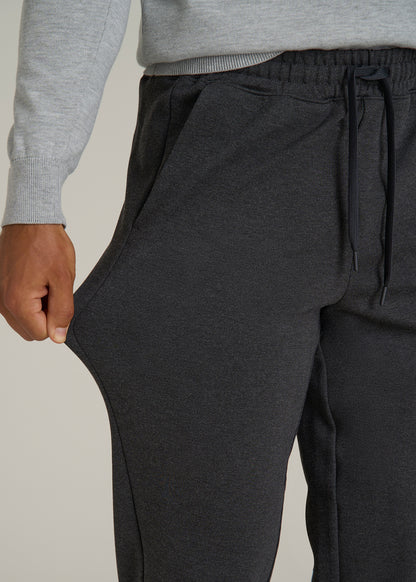 Soft Flex Ponte Jogger for Tall Men in Dark Charcoal Heather