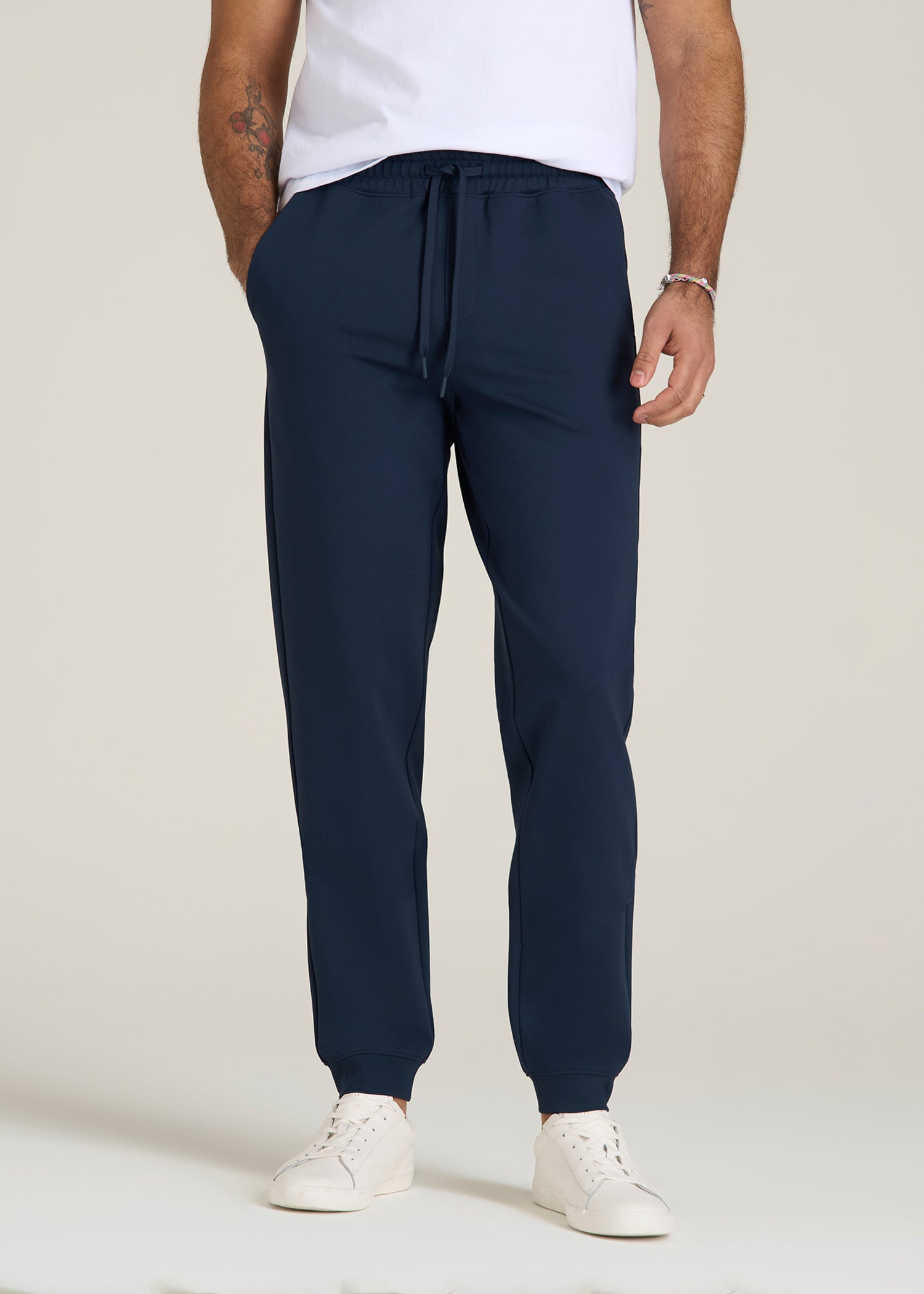 Soft Flex Ponte Jogger for Tall Men in Navy