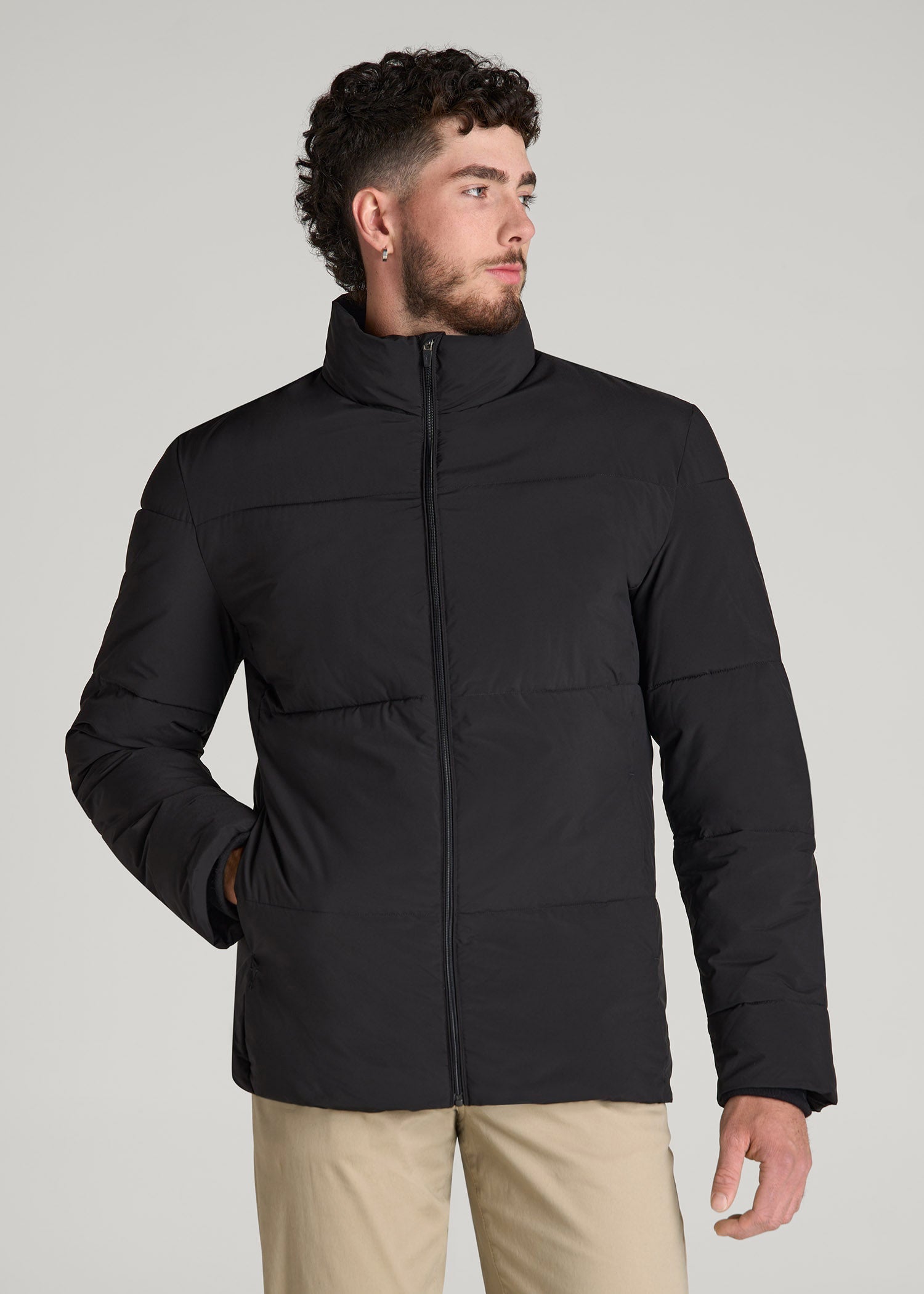 ジャケット・アウター HAIGHT STAND COLLAR PADDED JACKET Stand Collar Puffer Coat Jacket for Tall Men | American Tall