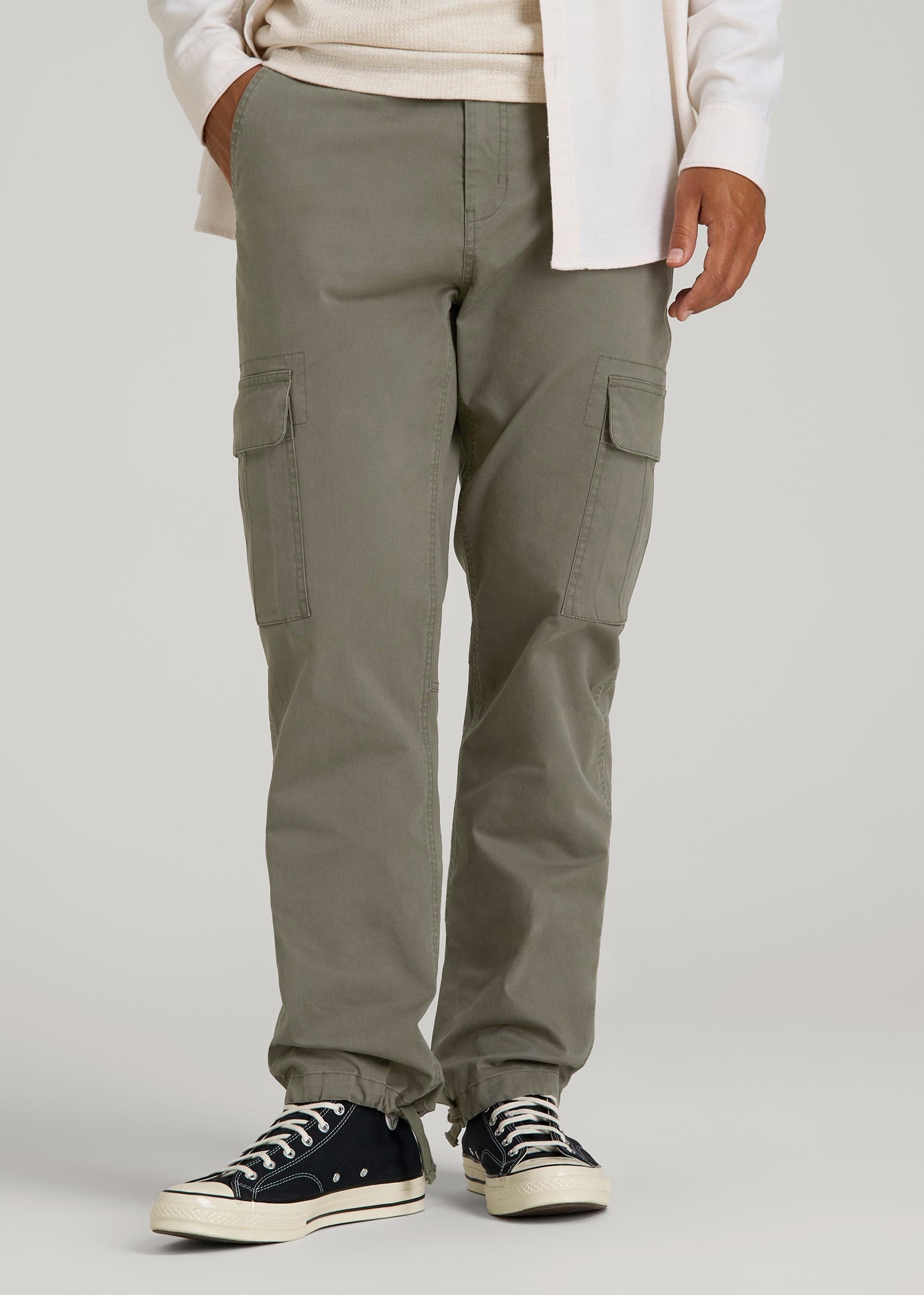 Straight Fit Vintage Washed Cargo Pants for Tall Men | American Tall