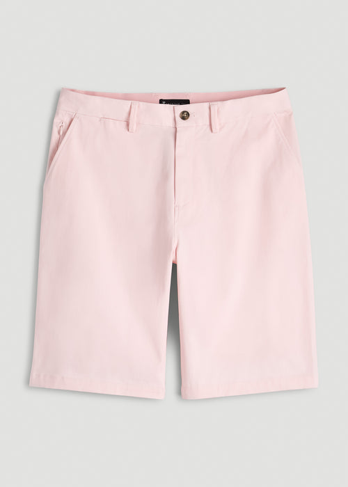 Stretch Commuter Chino Short for Tall Men in Barely Pink