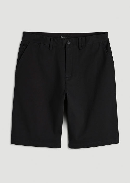 Stretch Commuter Chino Short for Tall Men in Black