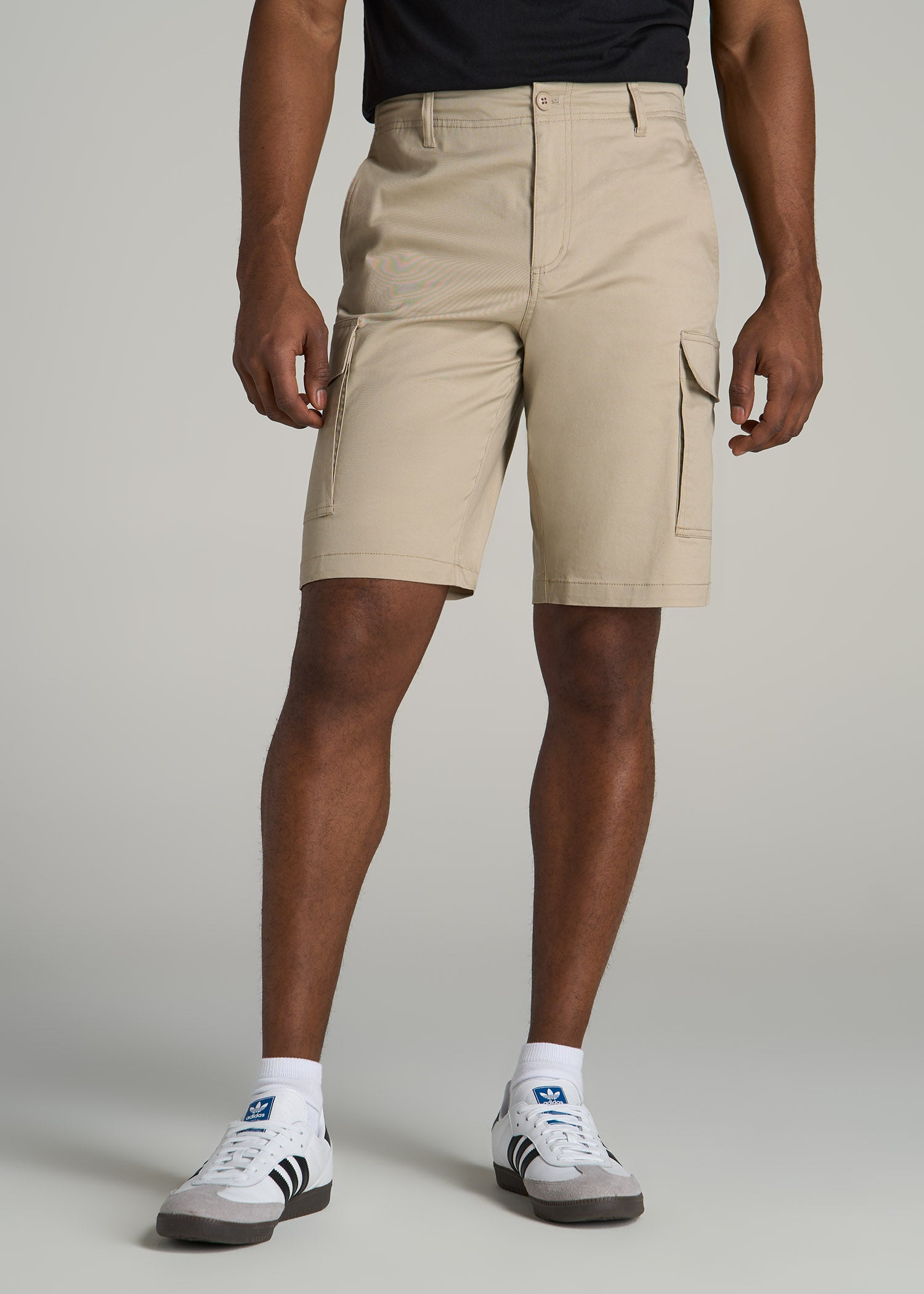 Stretch Twill Cargo Shorts for Tall Men American Tall
