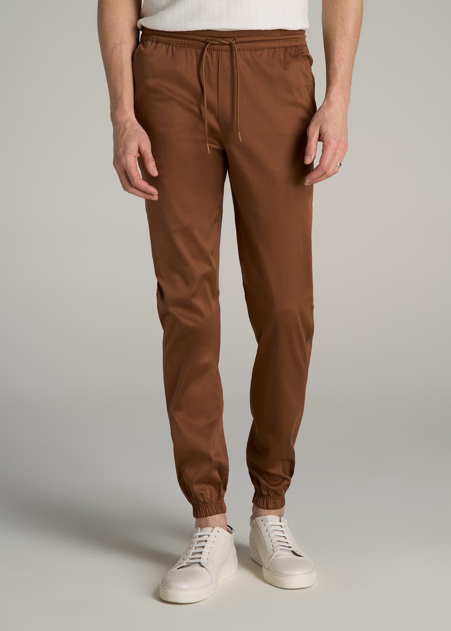Stretch Twill Jogger Pants for Tall Men in Nutshell