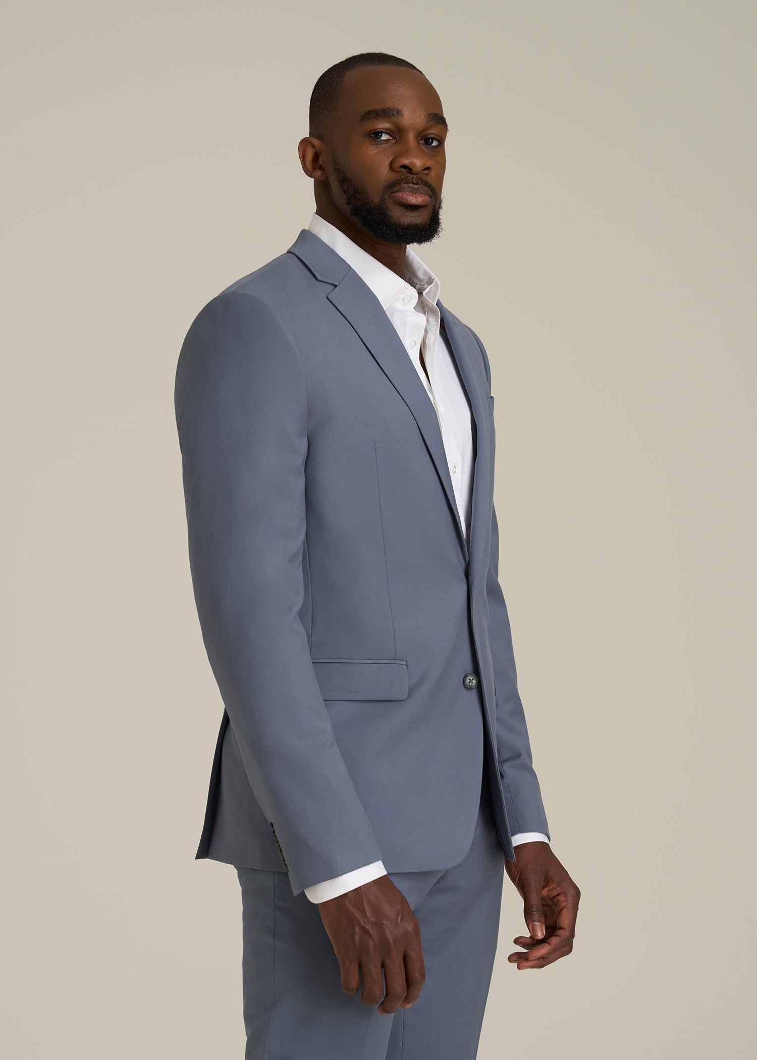 Suit Jacket for Tall Men in Blue Slate