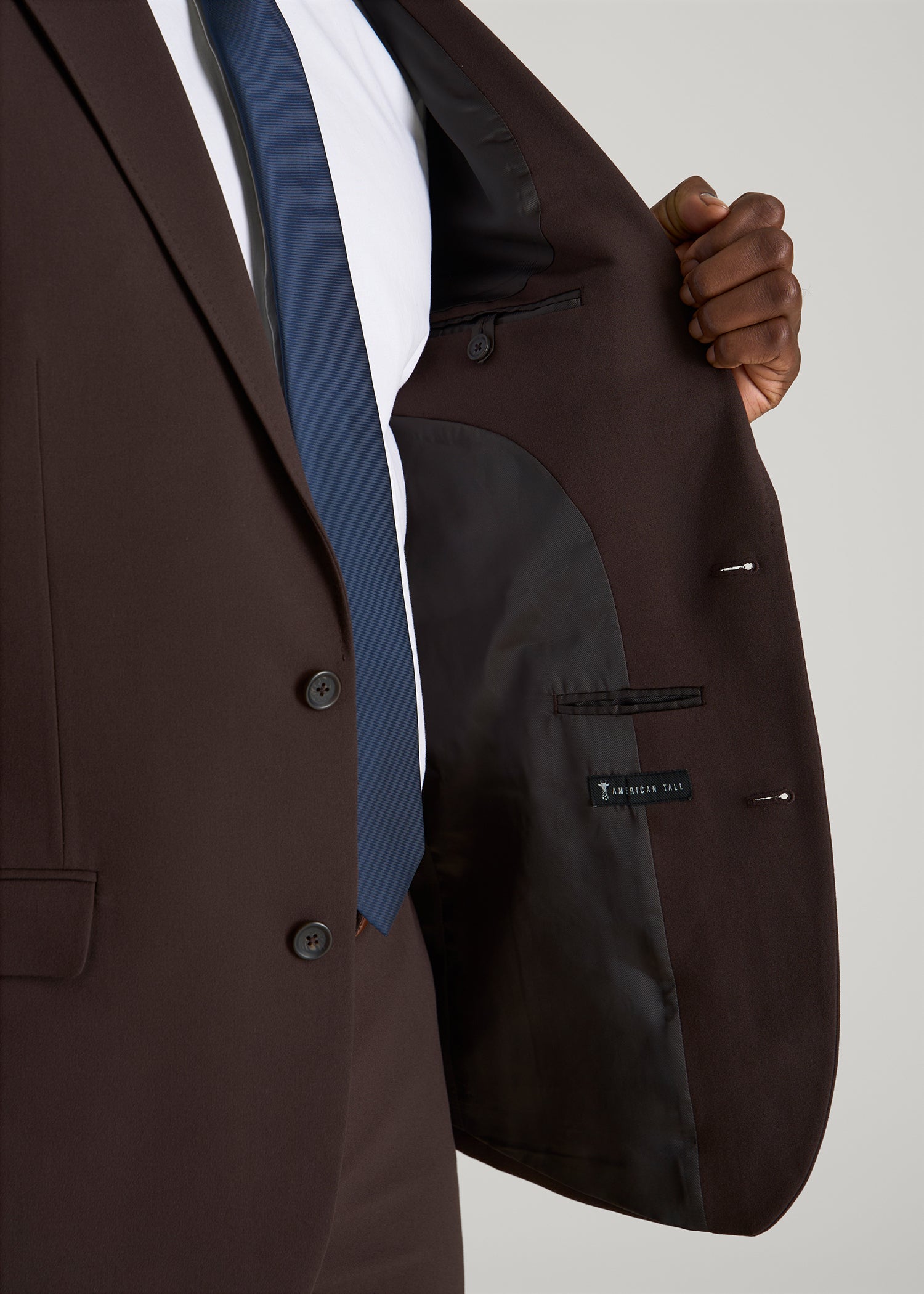 Suit Separates Jacket for Tall Men in Coffee Bean