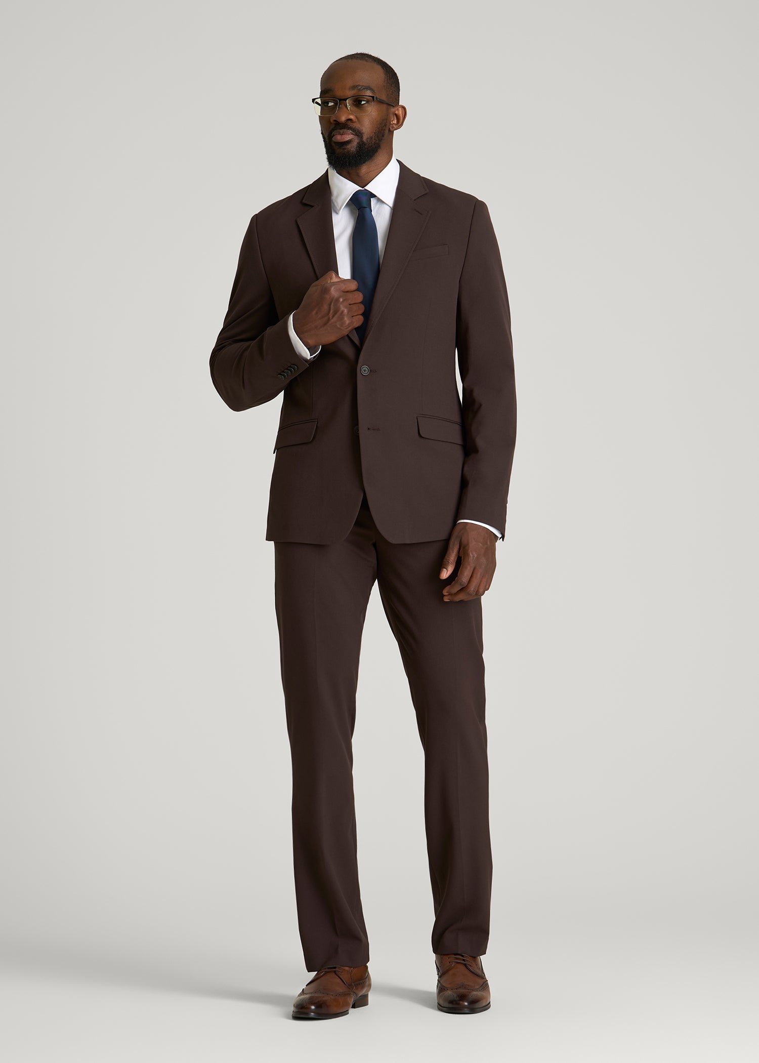 Suit Separates Jacket for Tall Men in Coffee Bean