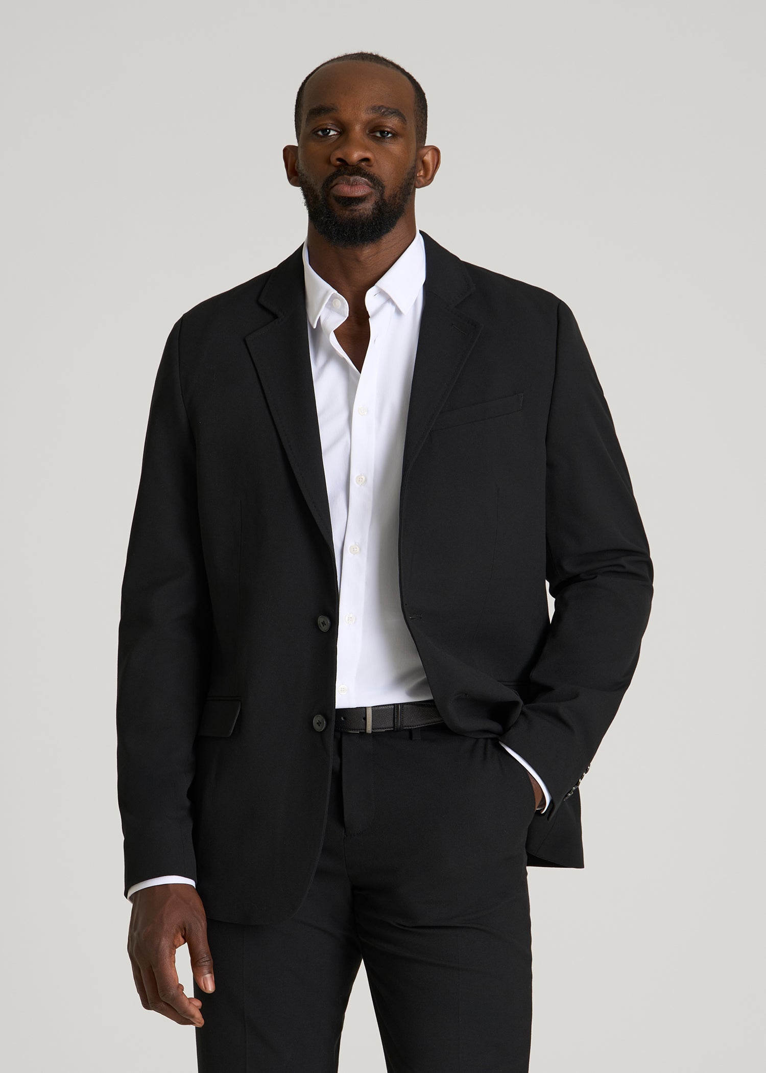 Suit Separates Jacket for Tall Men in Deep Black