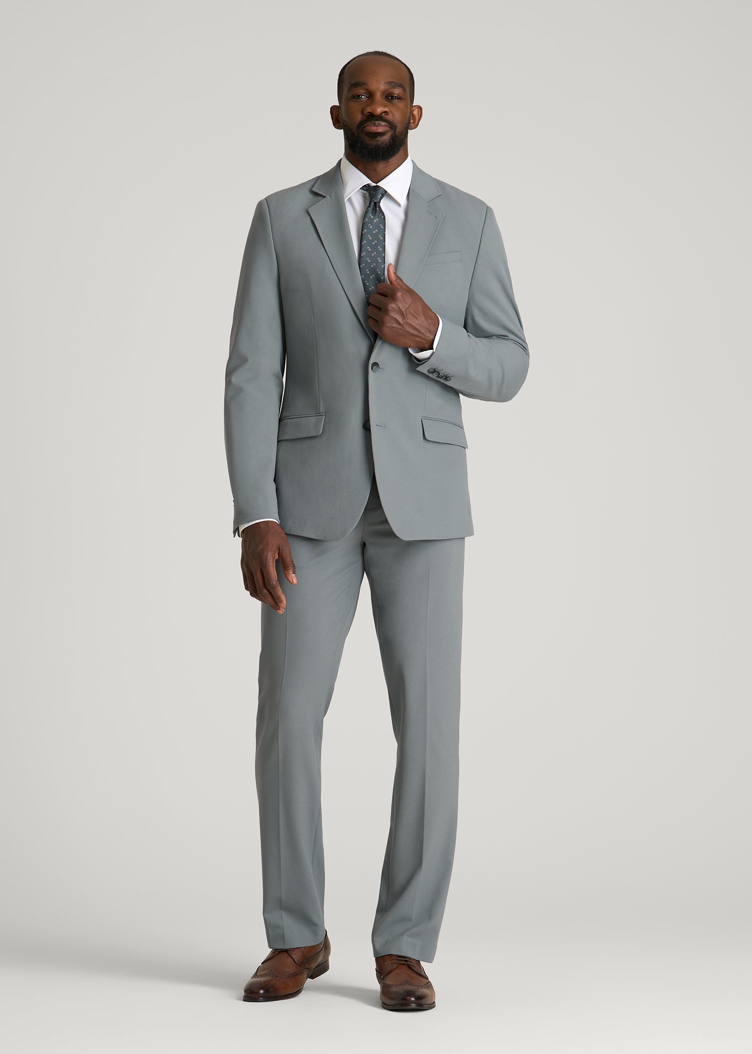 Suit Separates Jacket for Tall Men in Stark Grey