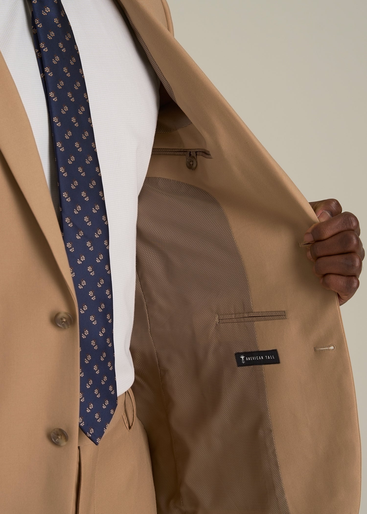 Suit Jacket for Tall Men in Tannin