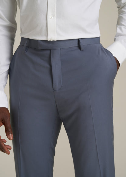 Suit Trousers for Tall Men in Blue Slate