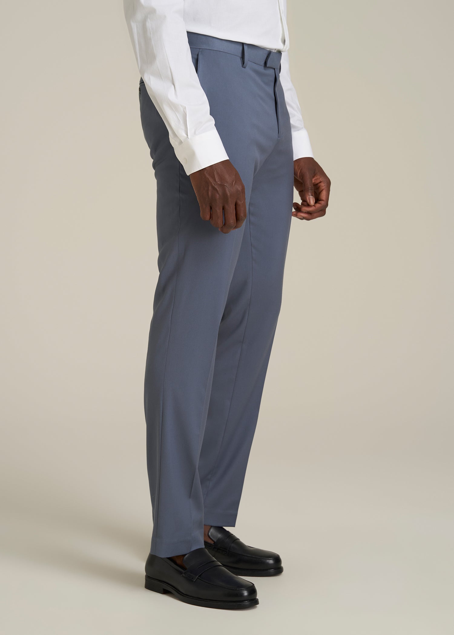 Suit Trousers for Tall Men in Blue Slate