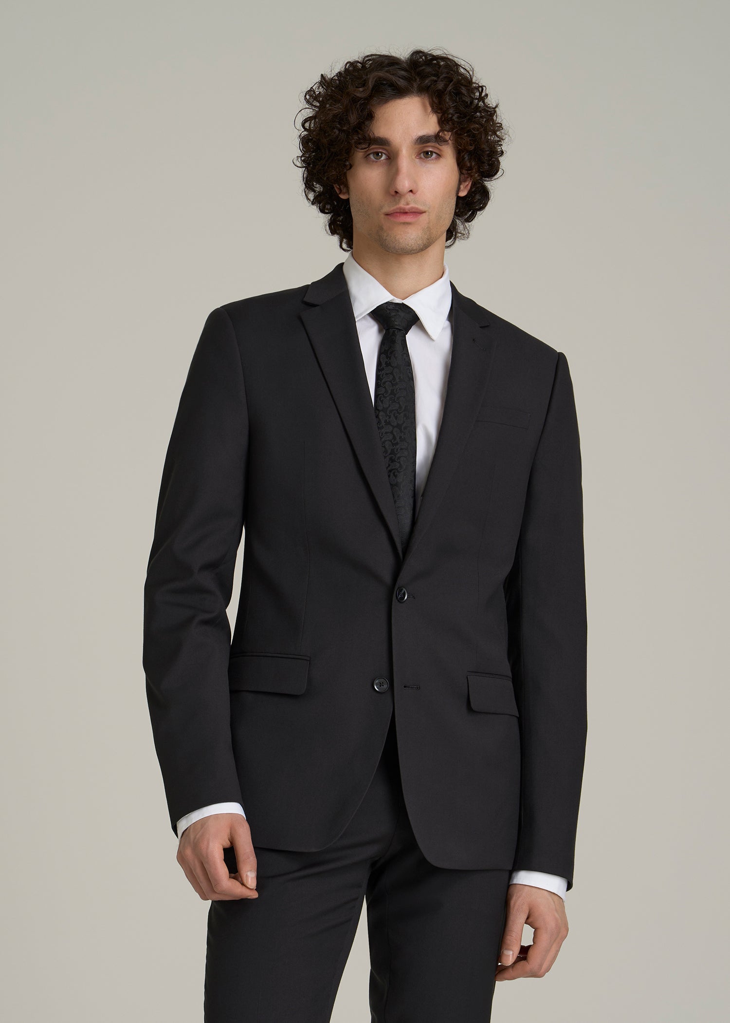 Suit Jacket for Tall Men in Black