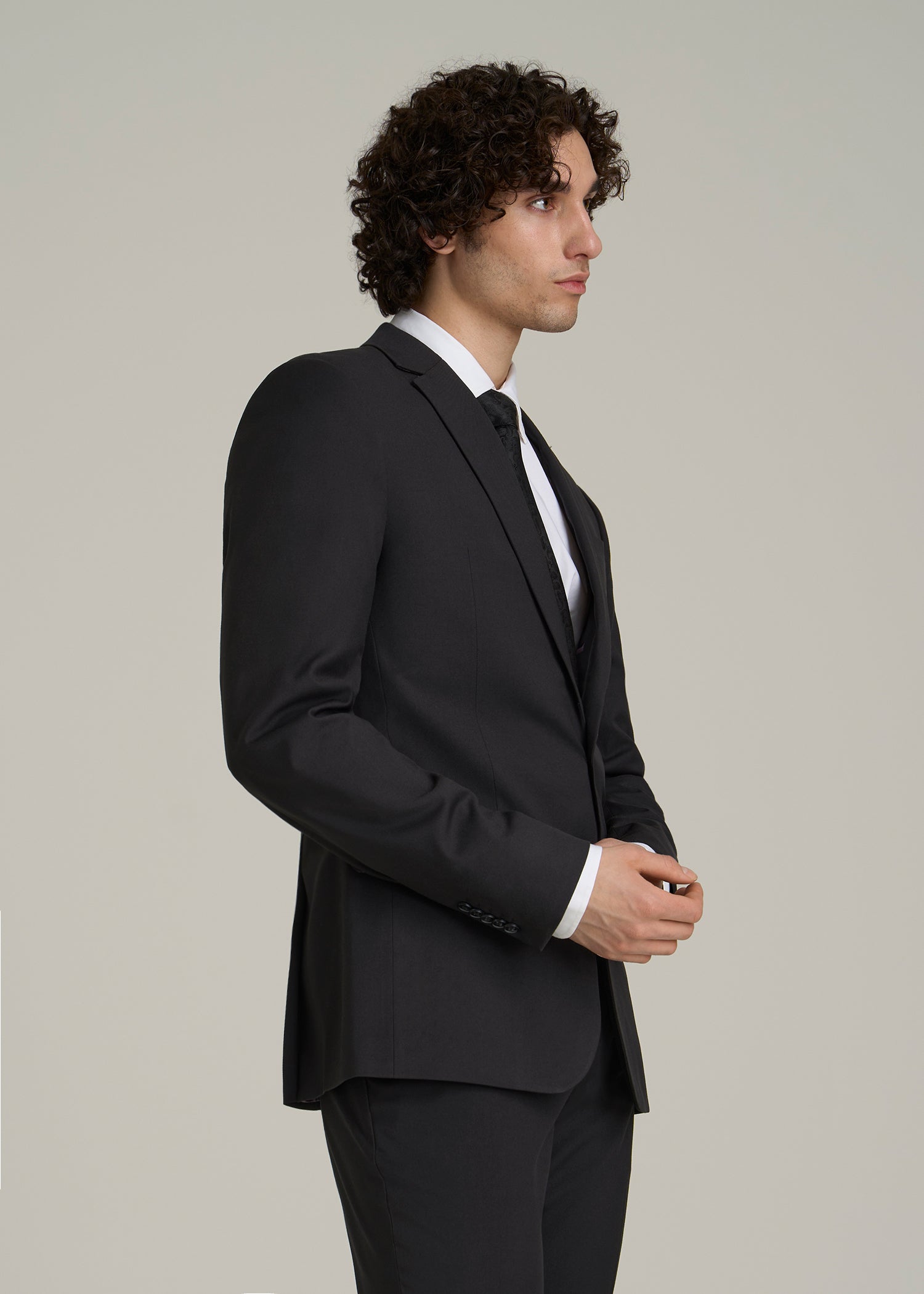 Suit Jacket for Tall Men in Black