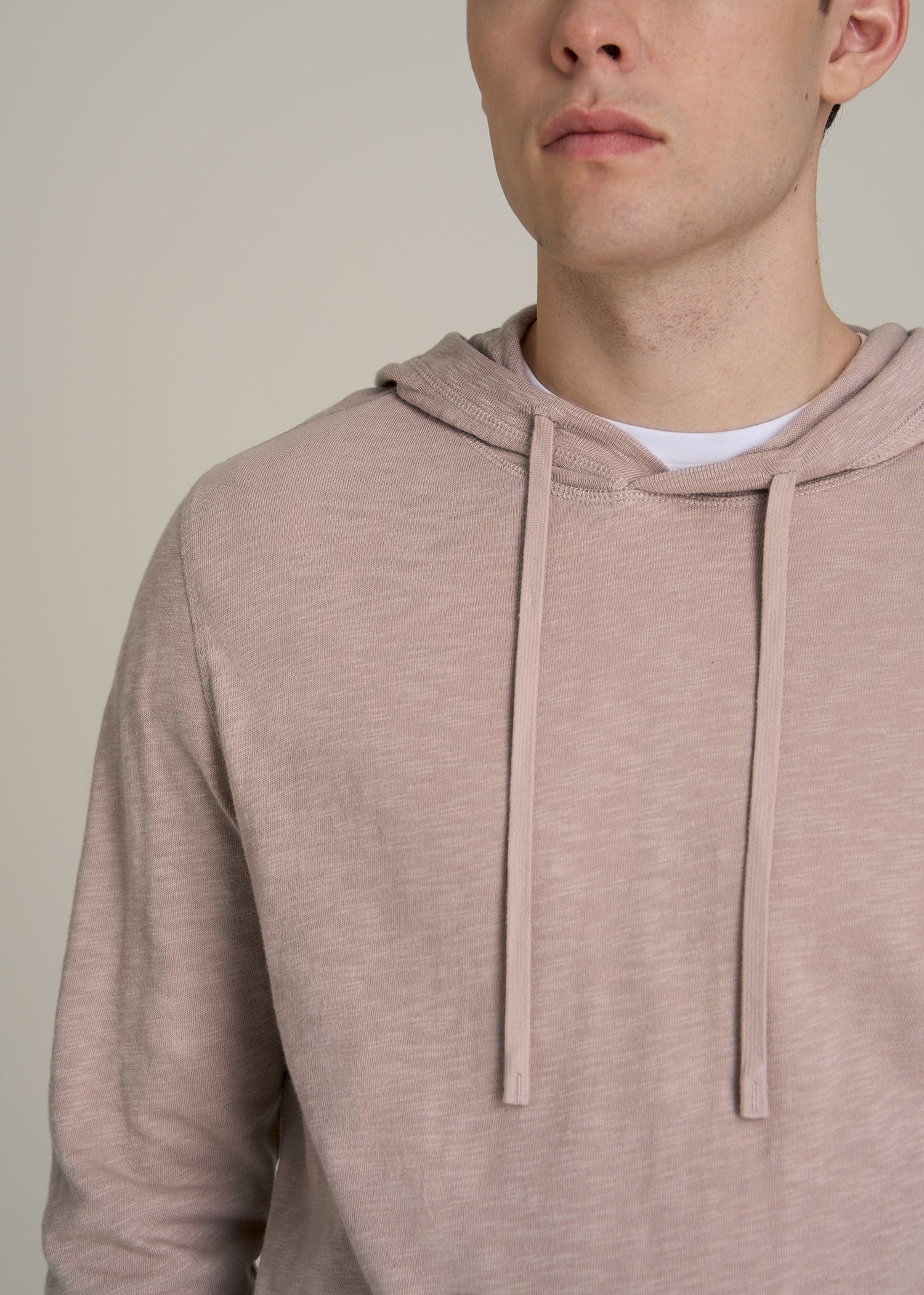 Sunwashed Slub Pullover Men's Tall Hoodie in Desert Rose