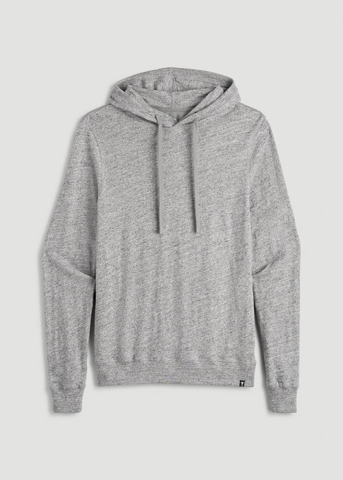 Sunwashed Slub Pullover Hoodie for Tall Men in Heathered Grey
