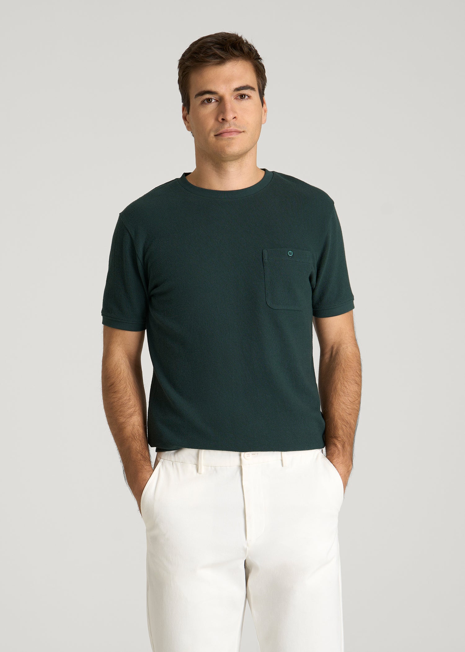 Terry Cotton Pocket Tee for Tall Men | American Tall