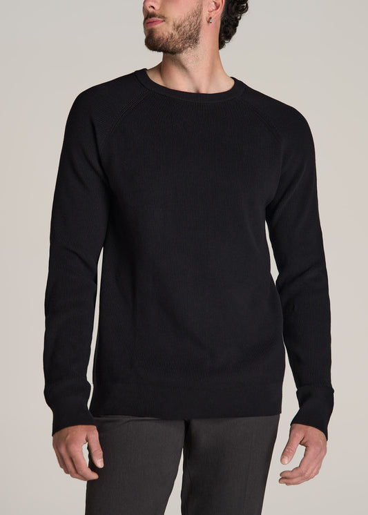 American-Tall-Men-Textured-Knit-Sweater-Black-front